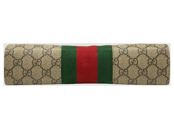 Gucci Clutch GG Supreme Web Dorado - vista 6