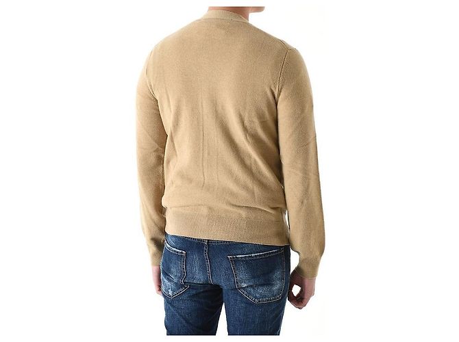 Comme Des Garcons Invader Pixel Wappen Wolle Cardigan Camel AZ Orange - Ansicht 12