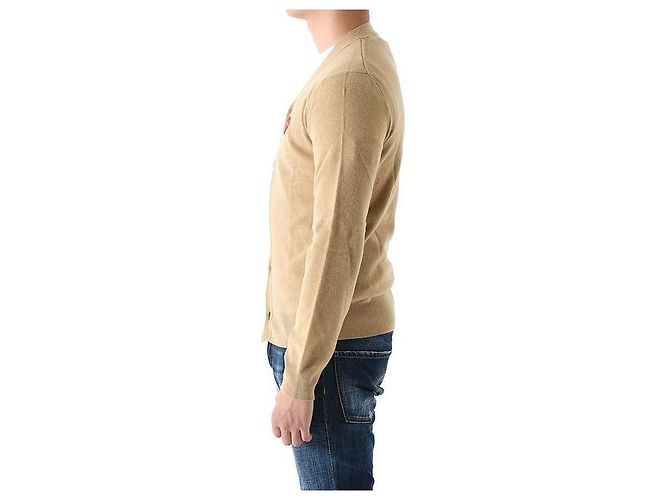 Comme Des Garcons Invader Pixel Wappen Wolle Cardigan Camel AZ Orange - Ansicht 3