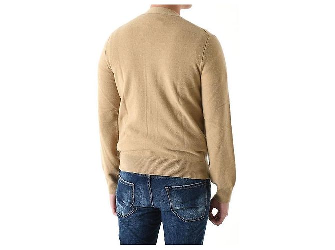 Comme Des Garcons Invader Pixel Wappen Wolle Cardigan Camel AZ Orange - Ansicht 4