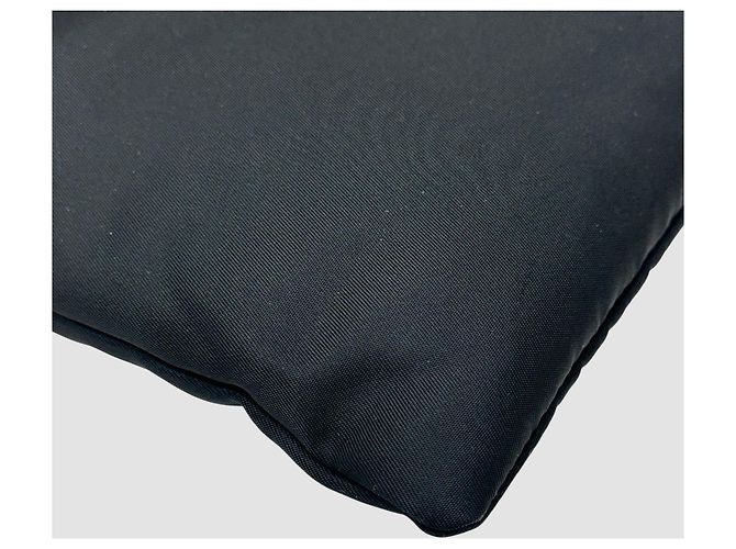 Prada Pochette in pelle Saffiano Re-Nylon Nero - vista 4