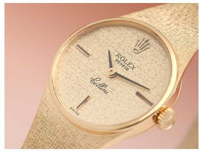 Rolex Cellini Vintage Damenuhr aus Gold, Handaufzug Golden - Ansicht 11