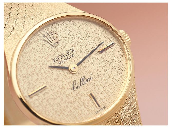 Rolex Cellini Vintage Damenuhr aus Gold, Handaufzug Golden - Ansicht 12