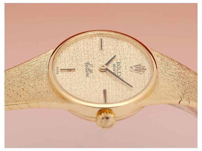 Rolex Cellini Vintage Damenuhr aus Gold, Handaufzug Golden - Ansicht 13