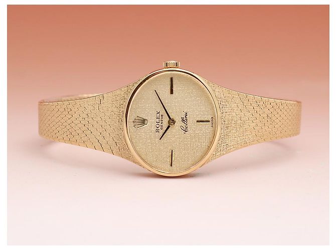 Rolex Cellini Vintage Damenuhr aus Gold, Handaufzug Golden - Ansicht 15