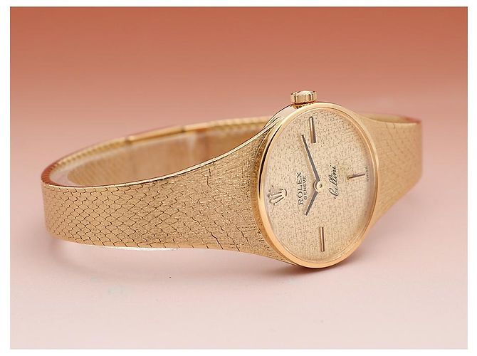 Rolex Cellini Vintage Damenuhr aus Gold, Handaufzug Golden - Ansicht 16