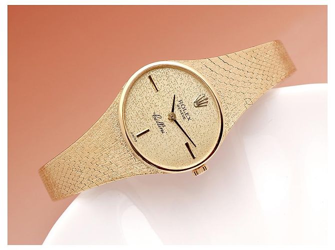 Rolex Cellini Vintage Damenuhr aus Gold, Handaufzug Golden - Ansicht 19