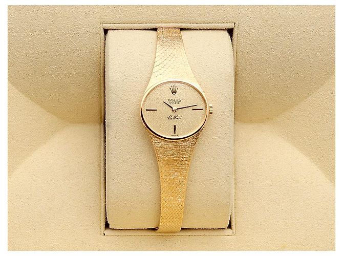 Rolex Cellini Vintage Damenuhr aus Gold, Handaufzug Golden - Ansicht 2