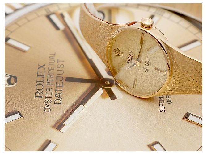 Rolex Cellini Vintage Damenuhr aus Gold, Handaufzug Golden - Ansicht 22