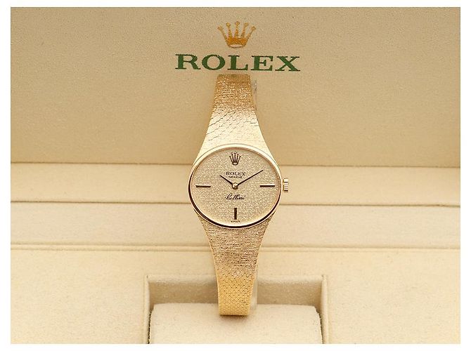 Rolex Cellini Vintage Damenuhr aus Gold, Handaufzug Golden - Ansicht 24