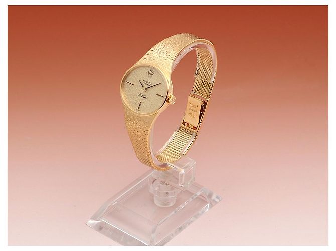 Rolex Cellini Vintage Damenuhr aus Gold, Handaufzug Golden - Ansicht 4