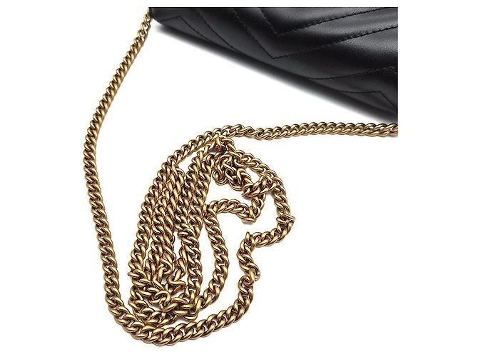 Gucci Borsa a tracolla GG Marmont Matelassé Super Mini Nero - vista 5