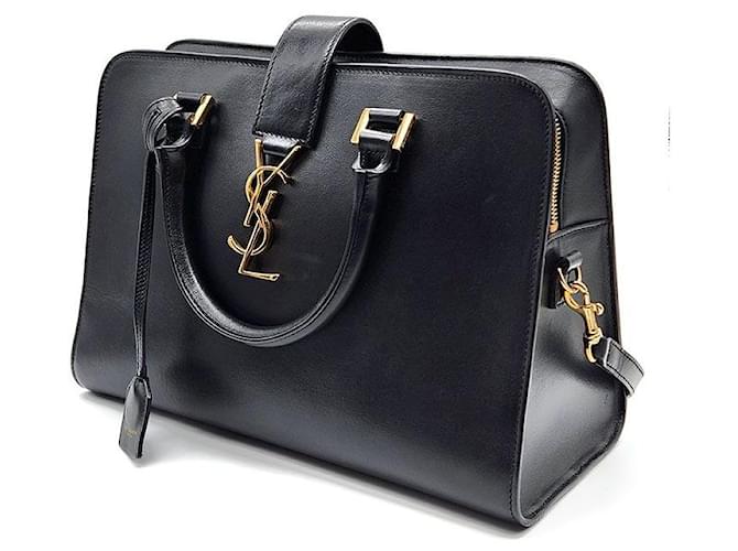 Saint Laurent Borsa Cabas Monogram Small Nero - vista 2