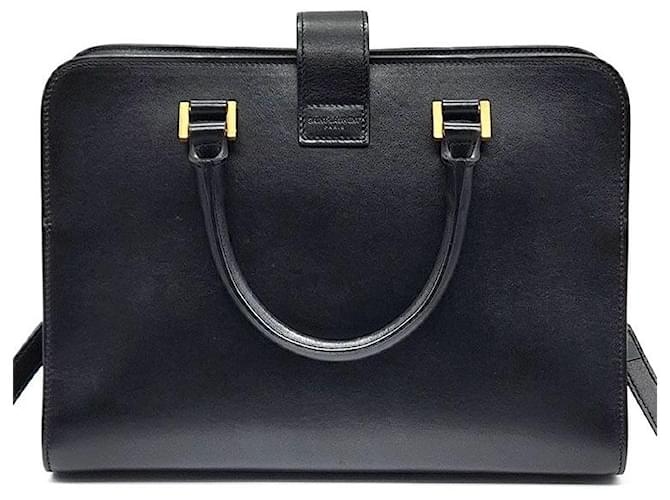 Saint Laurent Borsa Cabas Monogram Small Nero - vista 3