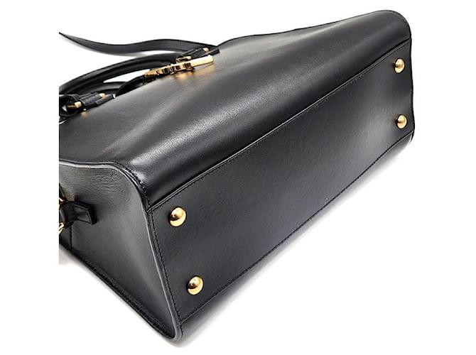 Saint Laurent Borsa Cabas Monogram Small Nero - vista 7