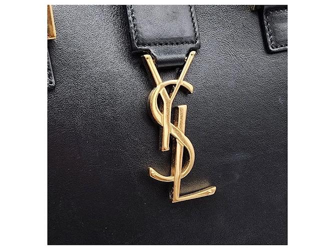 Saint Laurent Borsa Cabas Monogram Small Nero - vista 8