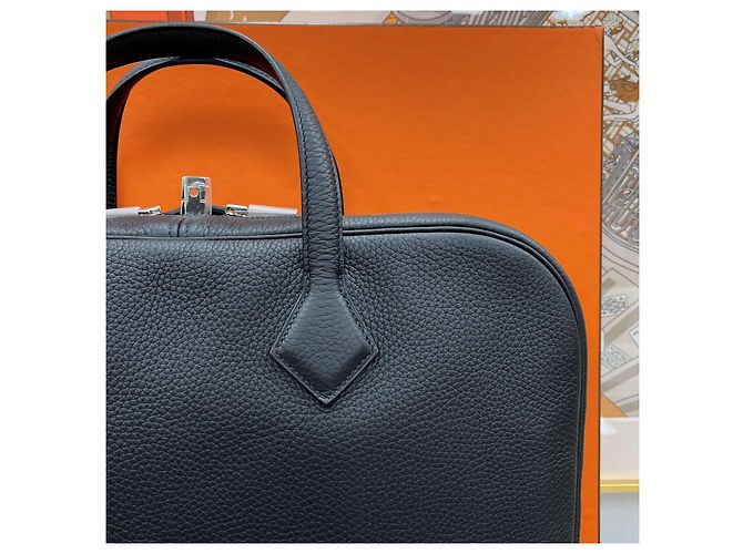Hermès Valigetta Victoria II Nero Argento Multicolore - vista 3