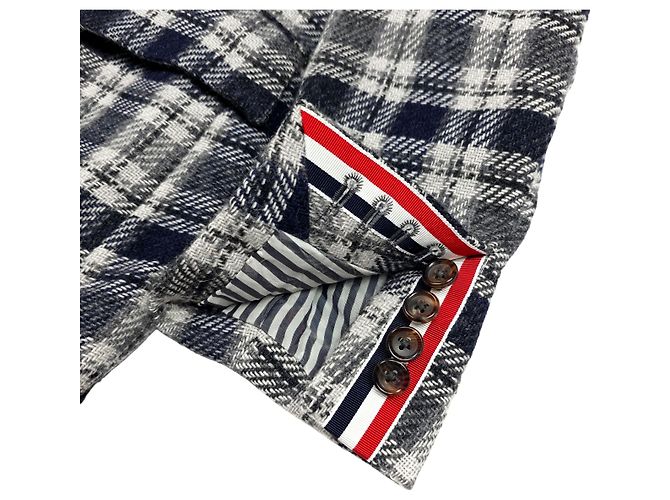 Thom Browne Tweed-Blazer mit Karomuster Mehrfarben - Ansicht 3