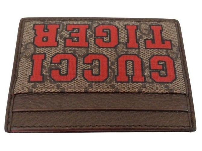Gucci Tarjetero GG Supreme estampado Tiger Multicolor - vista 3