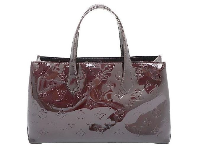 Louis Vuitton Borsa Tote Monogram Vernis Amarante Wilshire PM Multicolore - vista 3