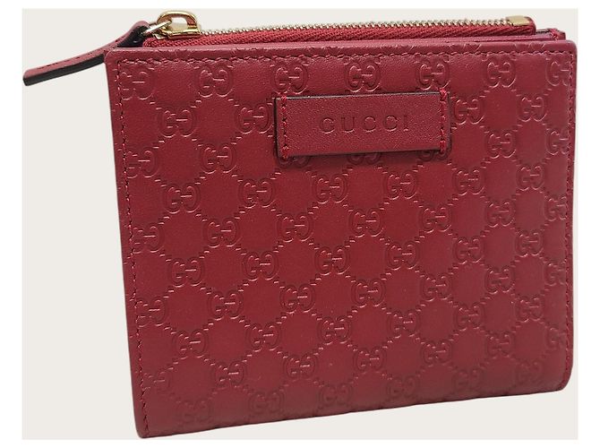 Gucci Cartera GG Microsima en cuero rojo Roja - vista 3