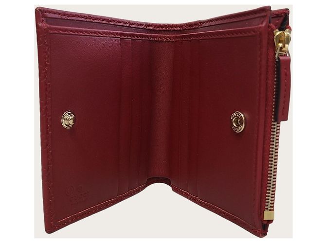Gucci Cartera GG Microsima en cuero rojo Roja - vista 4