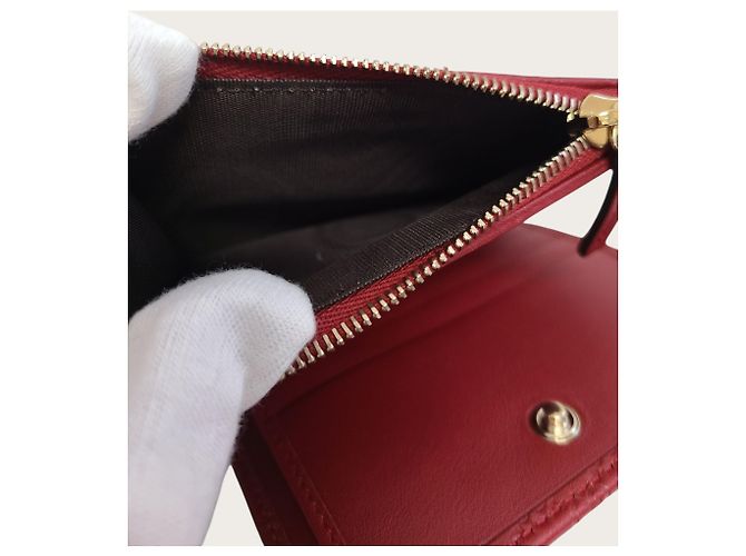 Gucci Cartera GG Microsima en cuero rojo Roja - vista 5