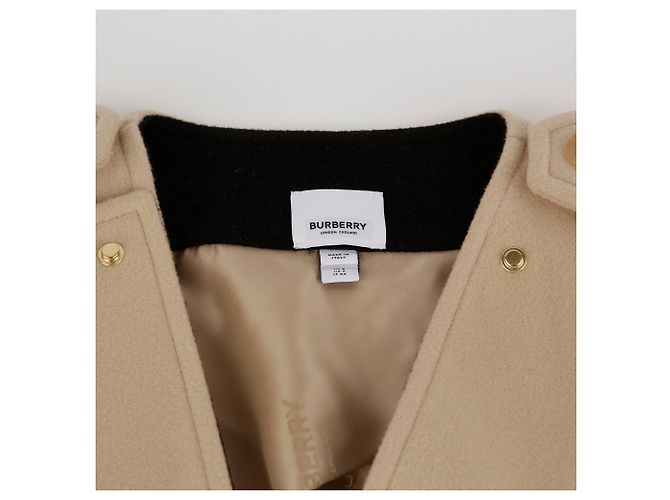 Burberry Abrigo de cachemira cruzado con cinturón beige Talla Castaño - vista 5