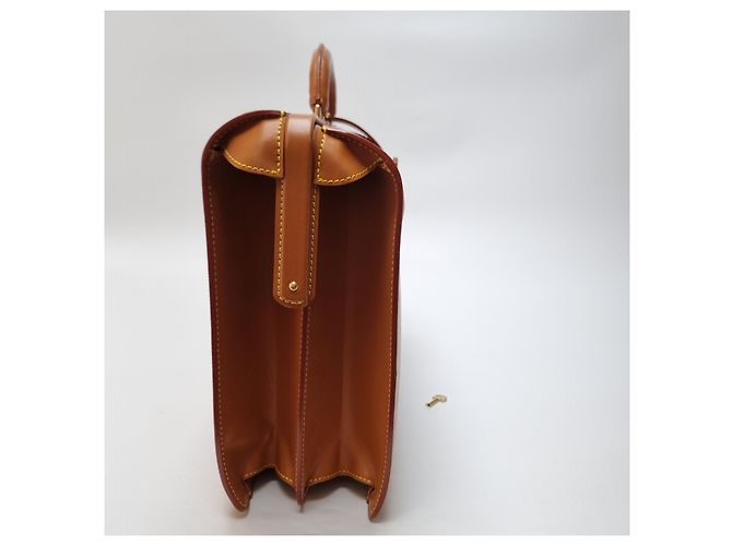 Louis Vuitton Porte-documents Serviette en cuir Epi Fermoir Camel - vue 7