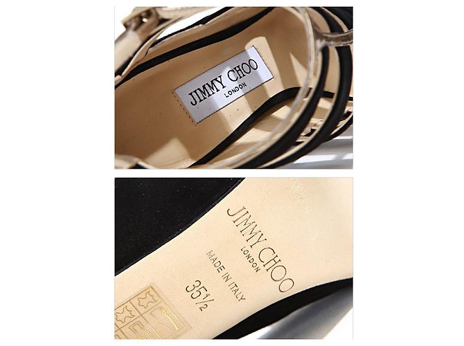 Jimmy Choo Sandali in scamosciato Black Fathom Arancione - vista 5