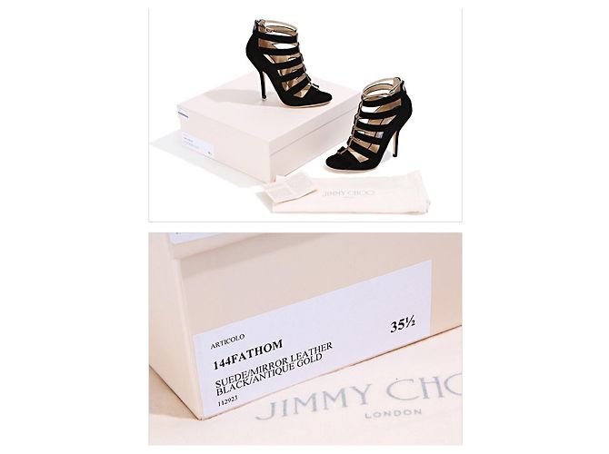 Jimmy Choo Sandali in scamosciato Black Fathom Arancione - vista 6