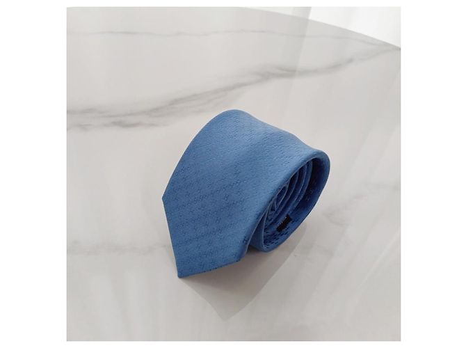 Nouvelle cravate Hermès en soie pour homme Bleu - vue 5