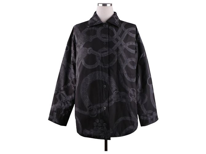 Hermès Sovracamicia reversibile Palefroi Remix da donna Nero - vista 14