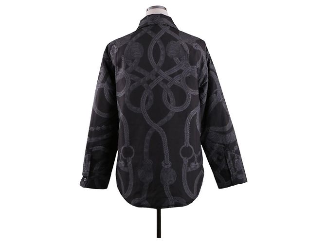Hermès Sovracamicia reversibile Palefroi Remix da donna Nero - vista 16