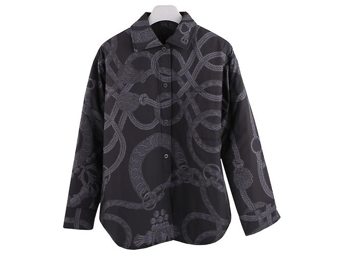Hermès Sovracamicia reversibile Palefroi Remix da donna Nero - vista 3