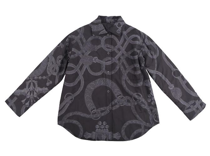 Hermès Sovracamicia reversibile Palefroi Remix da donna Nero - vista 9