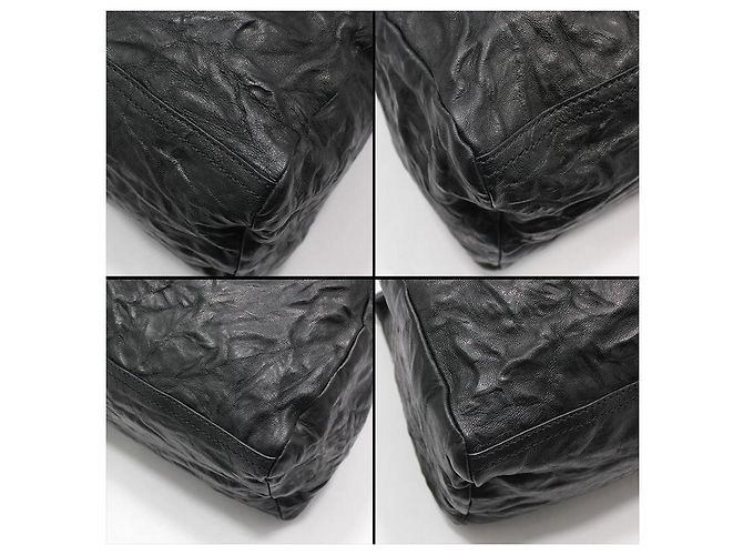 Givenchy Borsa a tracolla Pandora Medium in pelle di pecora nera stropicciata argento Nero - vista 11