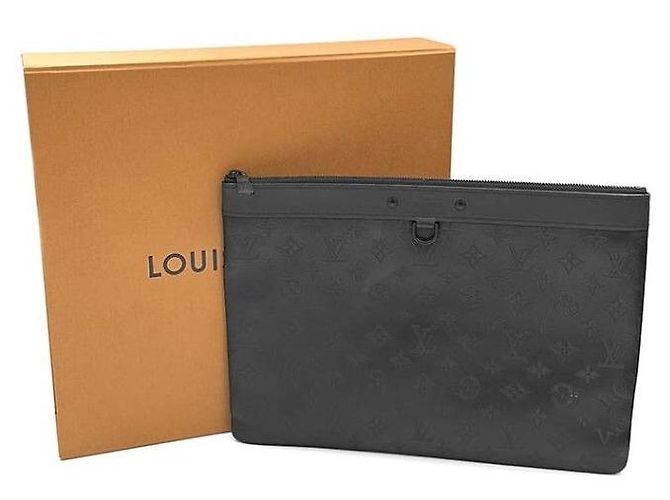 Louis Vuitton Pochette Discovery Clutch Nero - vista 7