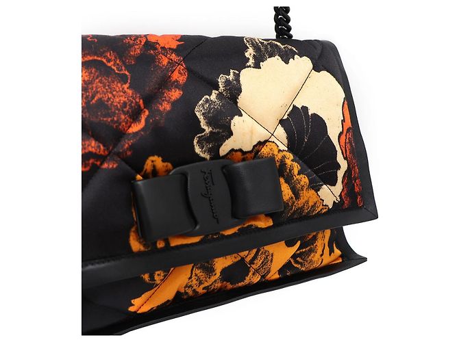 Borsa a tracolla Salvatore Ferragamo Viva Bow Vara Small Flap Nero - vista 17