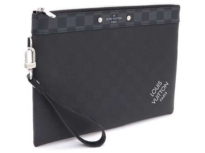 Louis Vuitton Pochette To Go Damier Infini Graphite Nero - vista 2