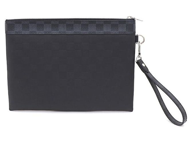 Louis Vuitton Pochette To Go Damier Infini Graphite Nero - vista 3
