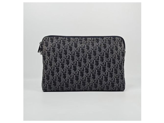 Dior Oblique Jacquard-Strap Clutch-Tasche Schwarz - Ansicht 3