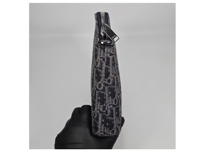 Dior Oblique Jacquard-Strap Clutch-Tasche Schwarz - Ansicht 6