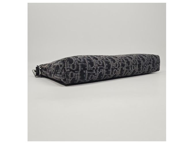 Dior Oblique Jacquard-Strap Clutch-Tasche Schwarz - Ansicht 7