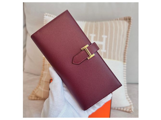 Hermès Beaune Long Wallet Gold Stamp Rot - Ansicht 2