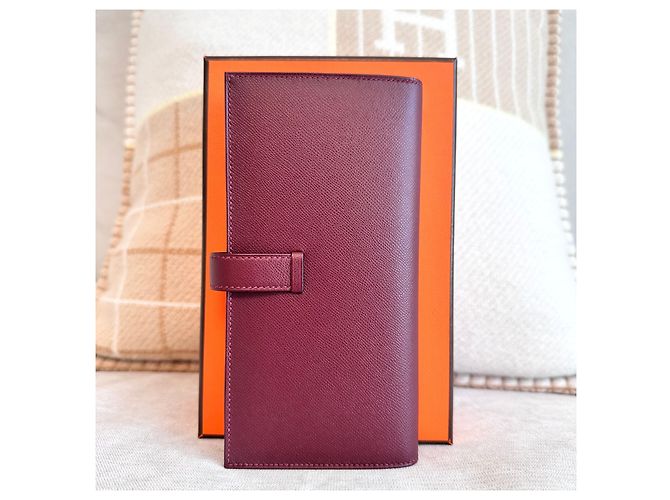 Hermès Beaune Long Wallet Gold Stamp Rot - Ansicht 4