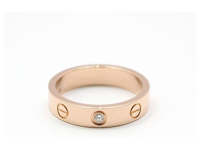 Cartier Anello Mini Love in Oro Rosa e Diamanti Misura - vista 4