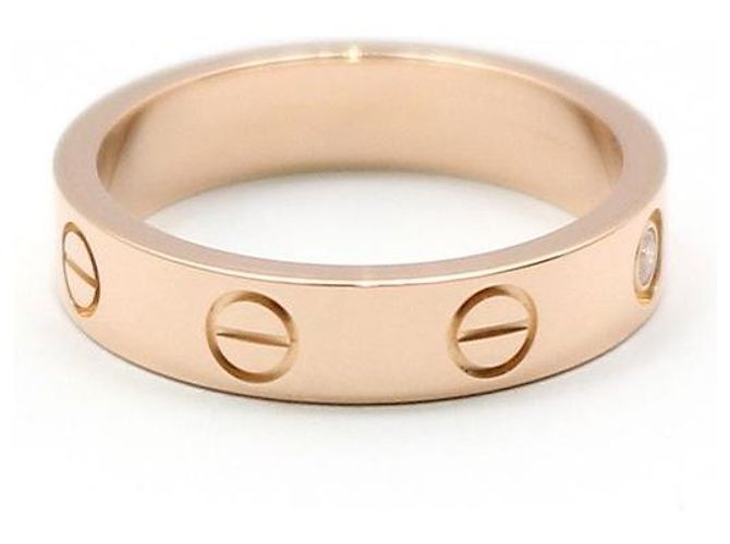 Cartier Anello Mini Love in Oro Rosa e Diamanti Misura - vista 5
