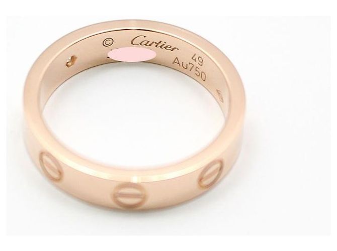 Cartier Anello Mini Love in Oro Rosa e Diamanti Misura - vista 6