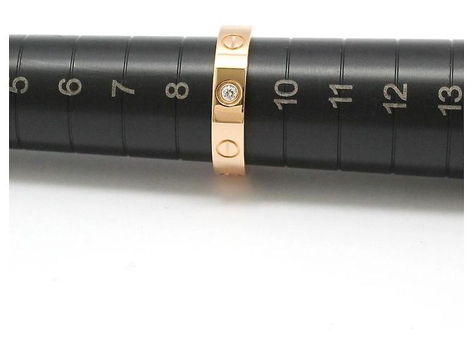 Cartier Anello Mini Love in Oro Rosa e Diamanti Misura - vista 7